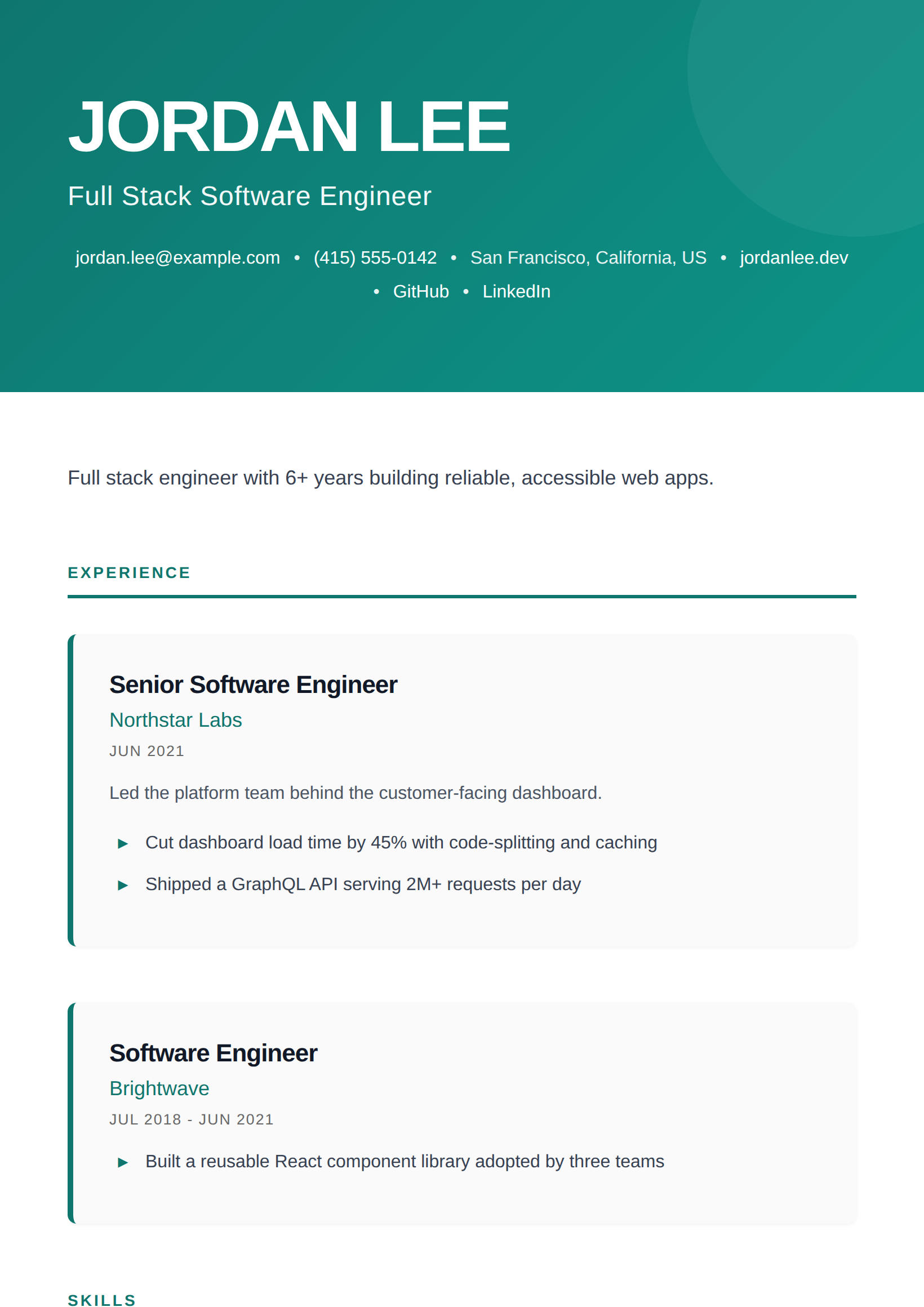 Bold Header Statement theme preview