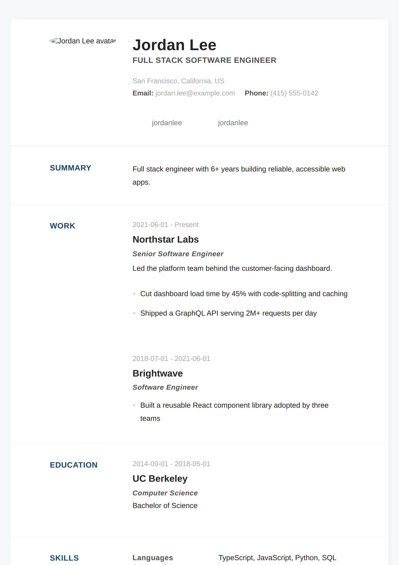 Fresh theme preview