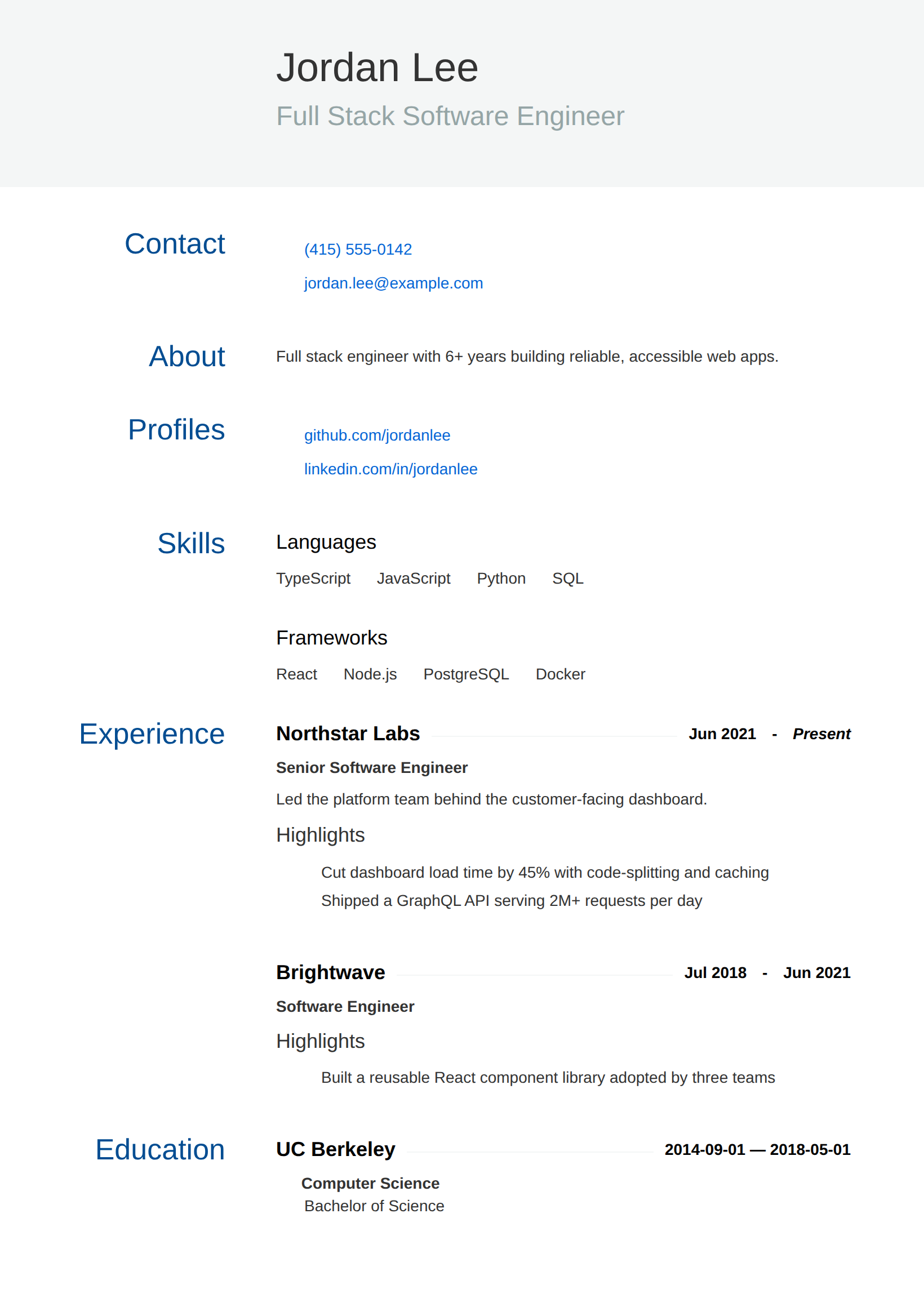 Hired theme preview