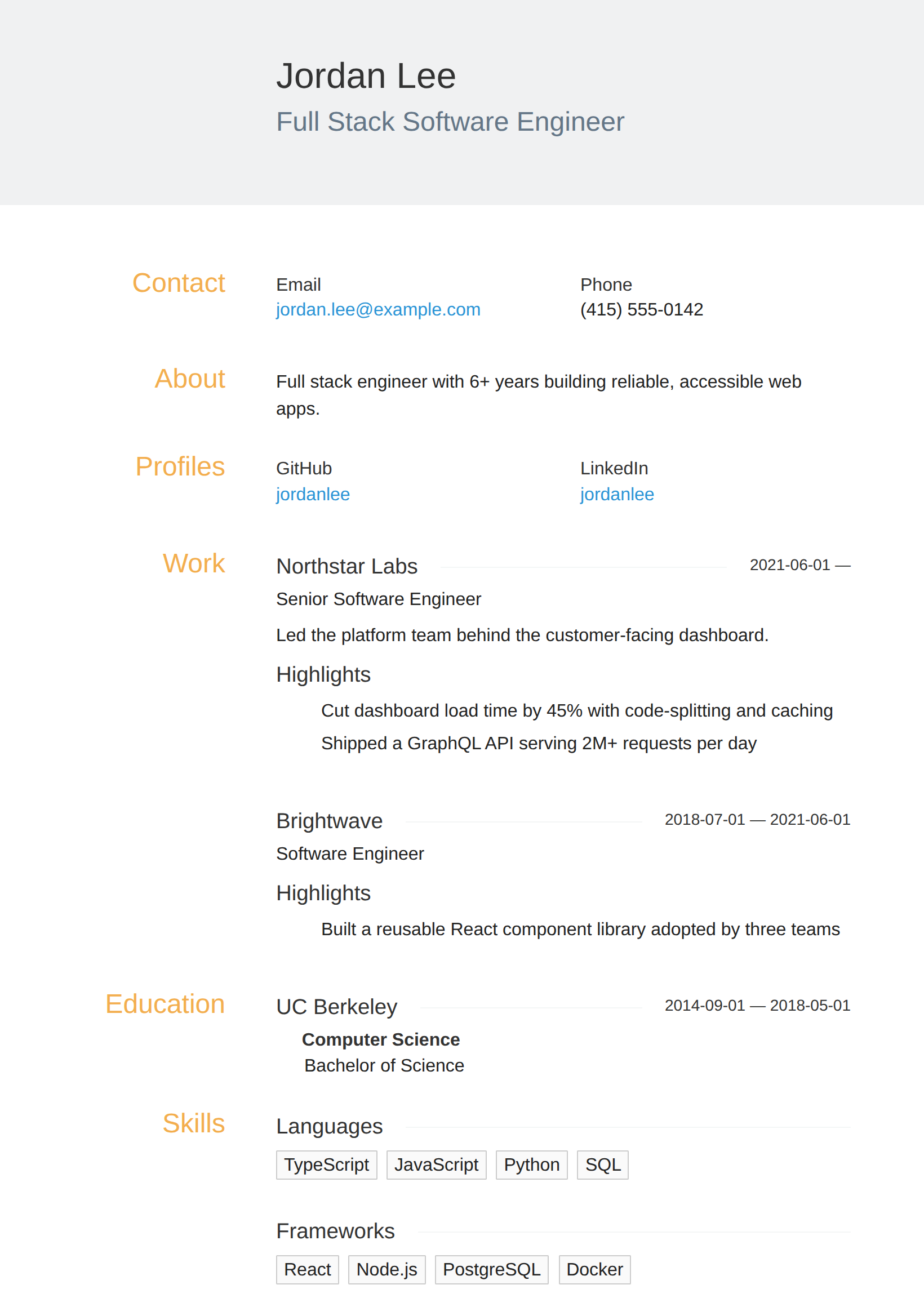 Minimal theme preview