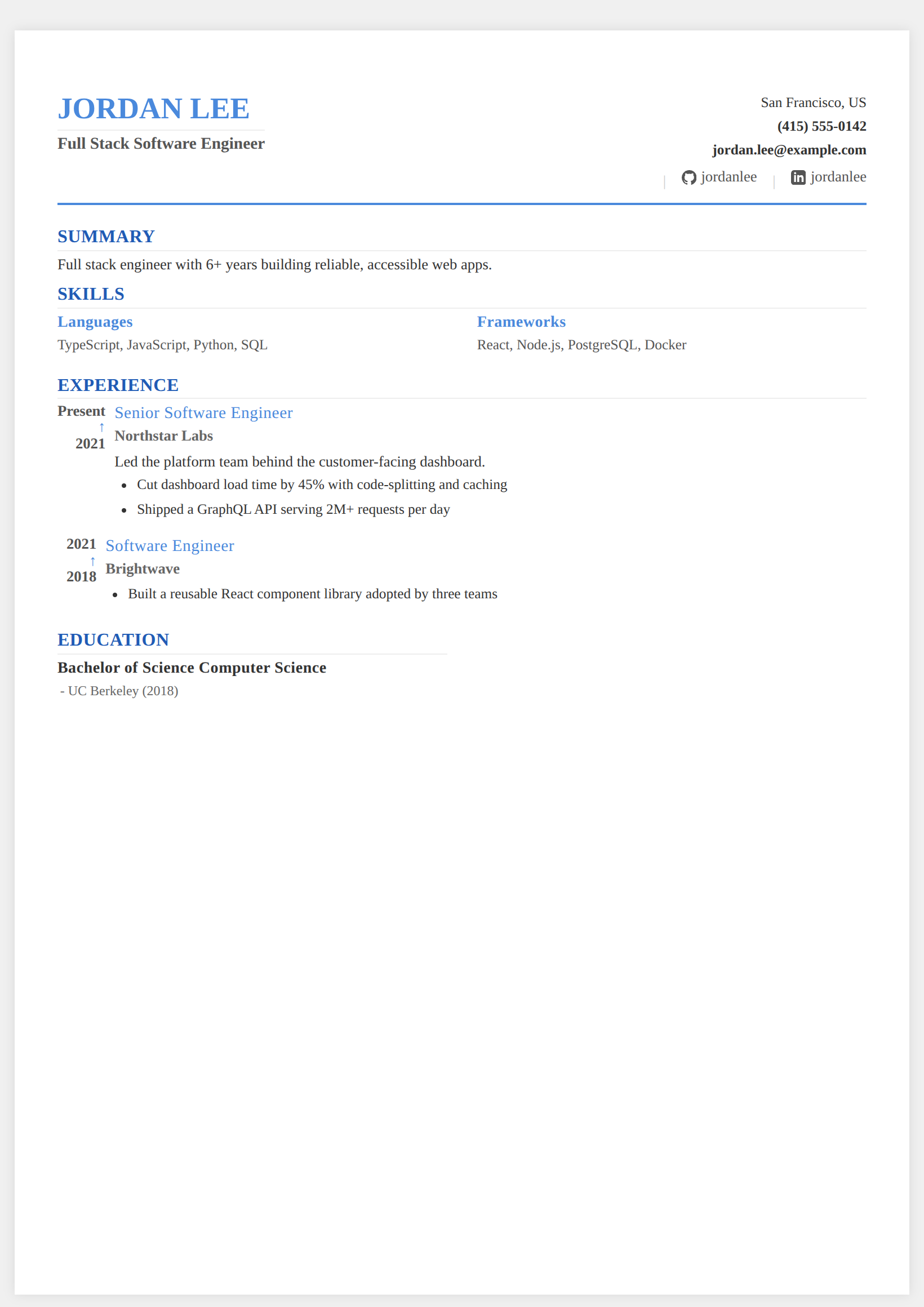 Modern Plain theme preview