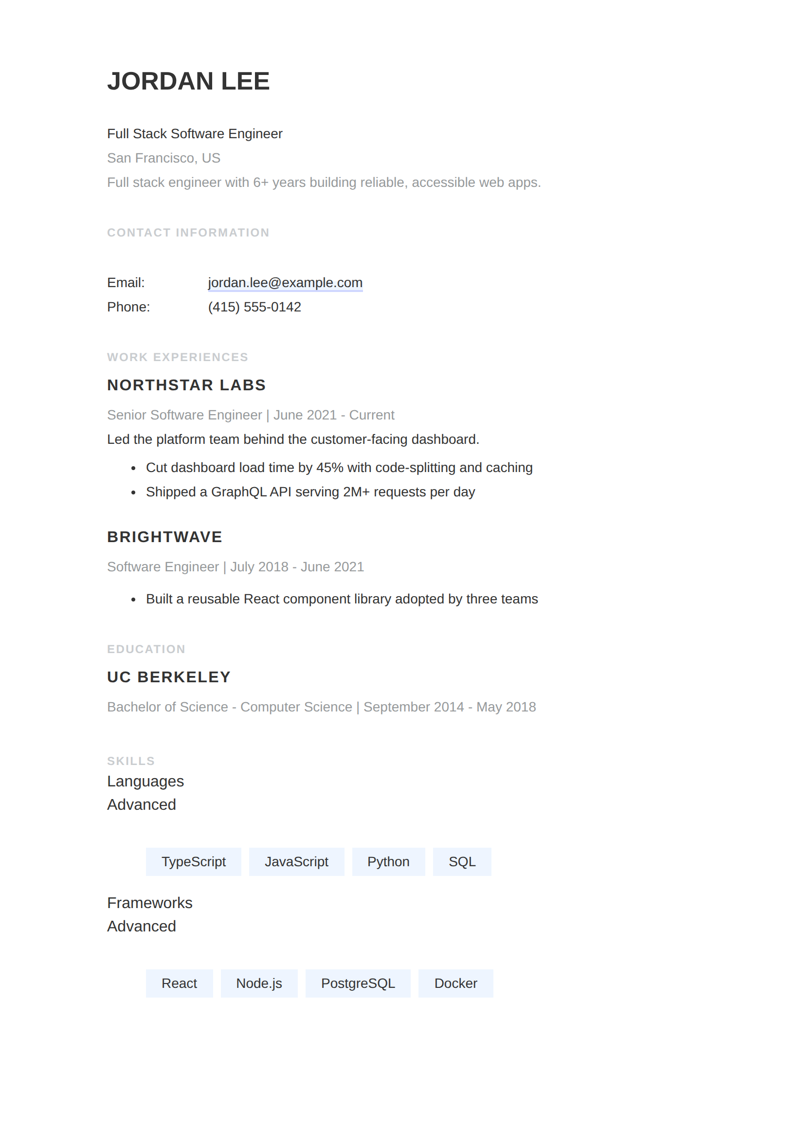 Simplex theme preview