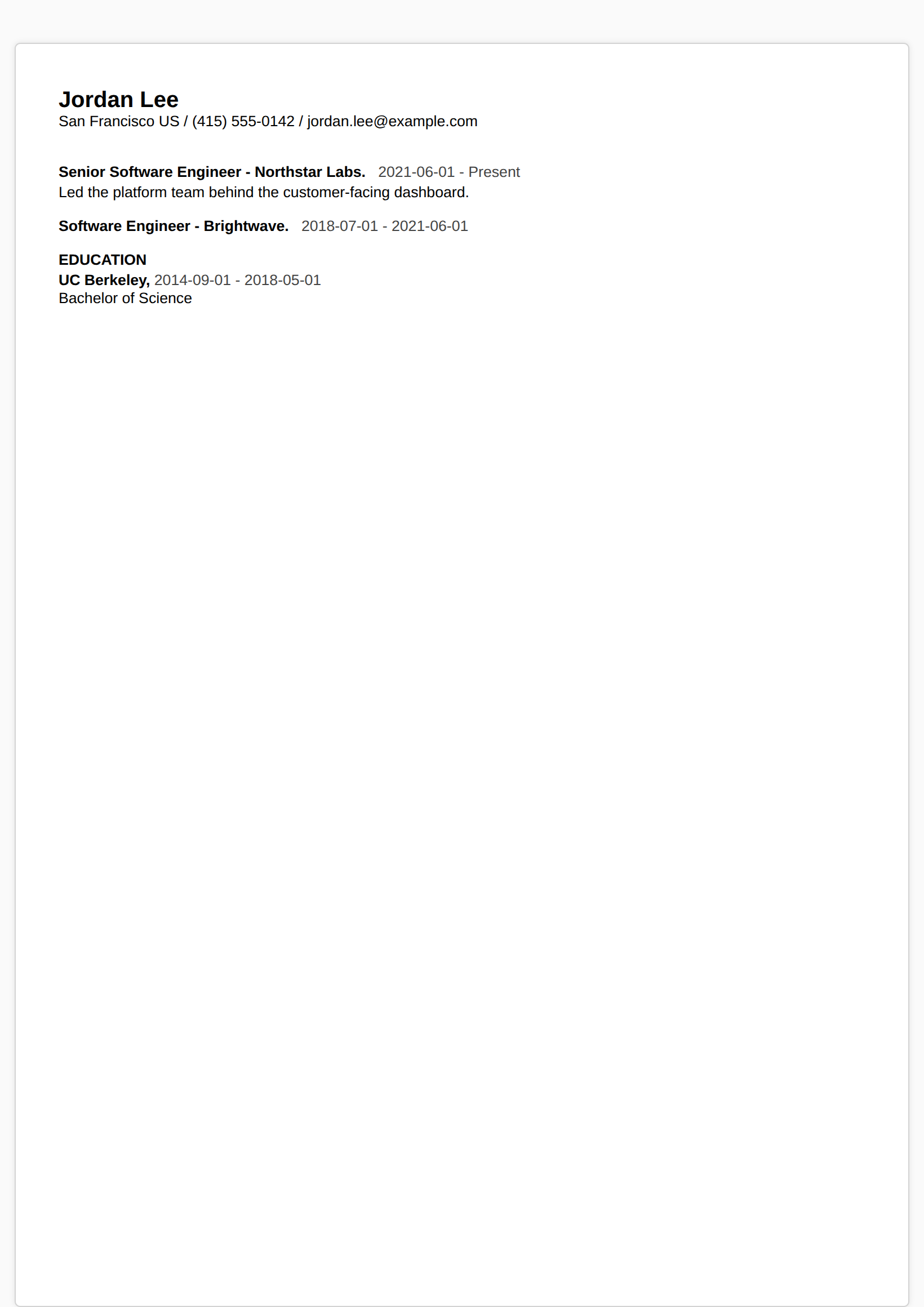 Techlead theme preview